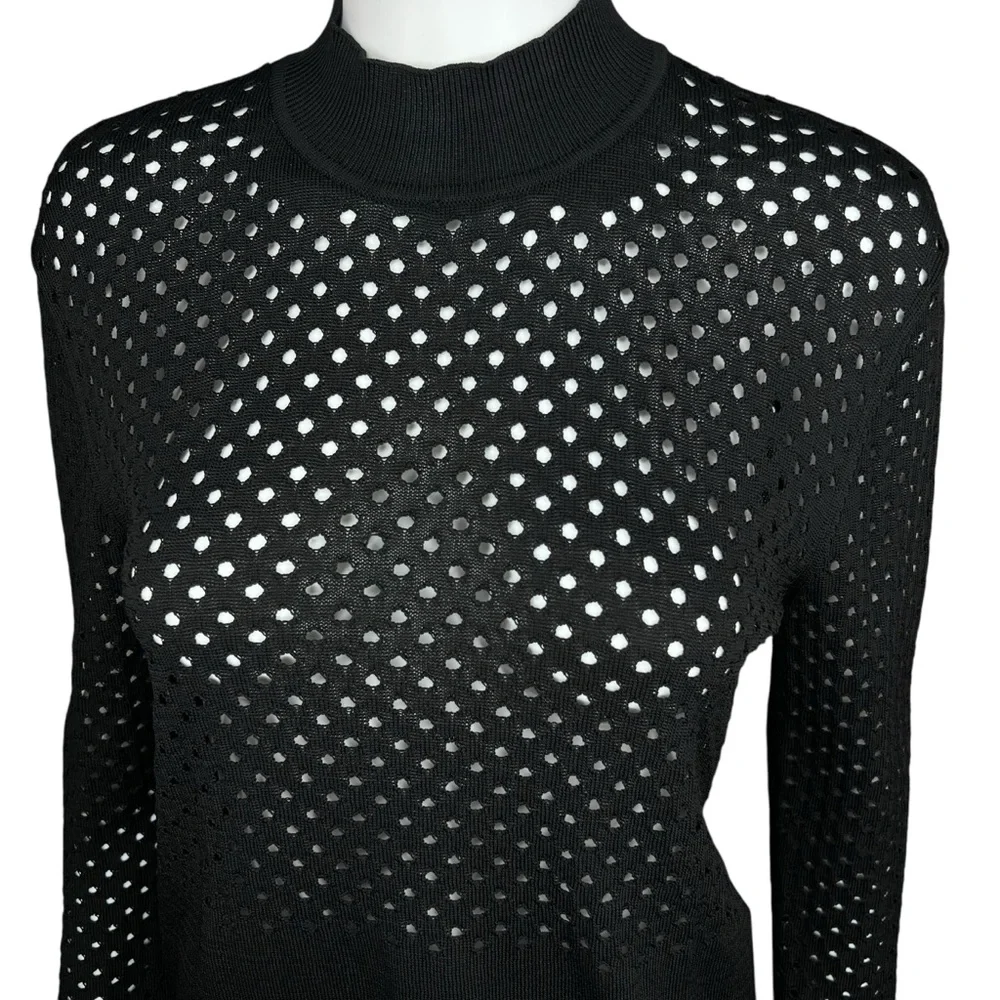 Samsøe Samsøe Black Billie Eyelet Knit Sweater M